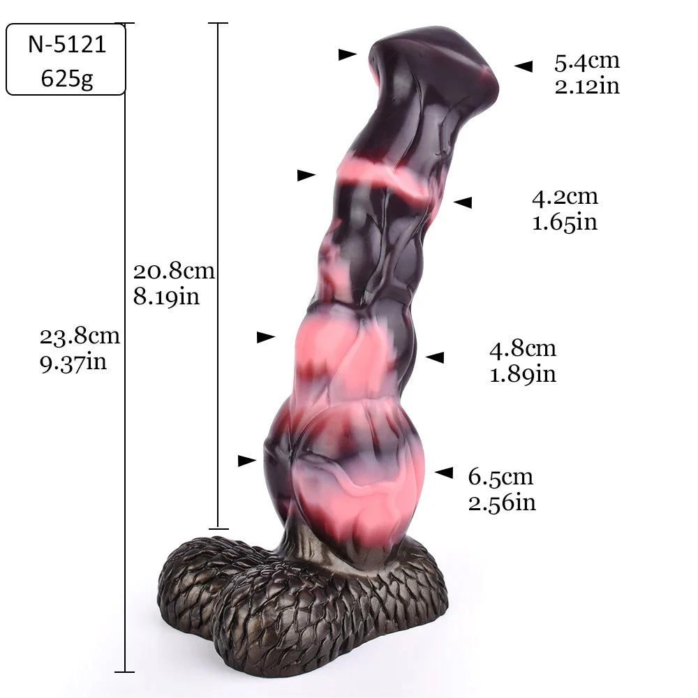 Fantasy Horse Knot Silicone Dildo — Premium Liquid Silicone