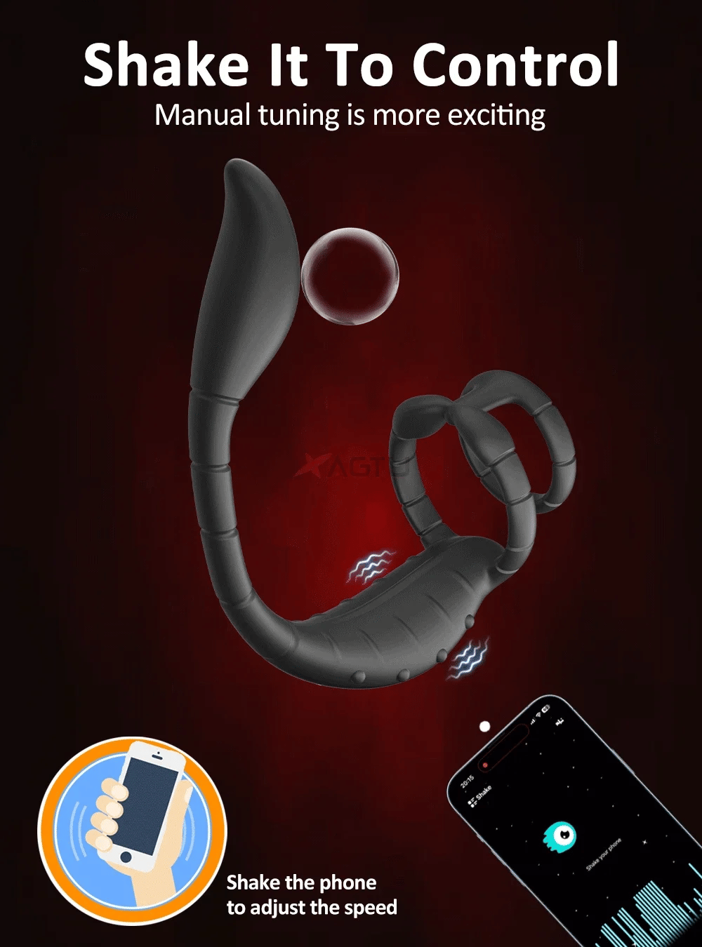 App Control Plug with Vibrating Ring