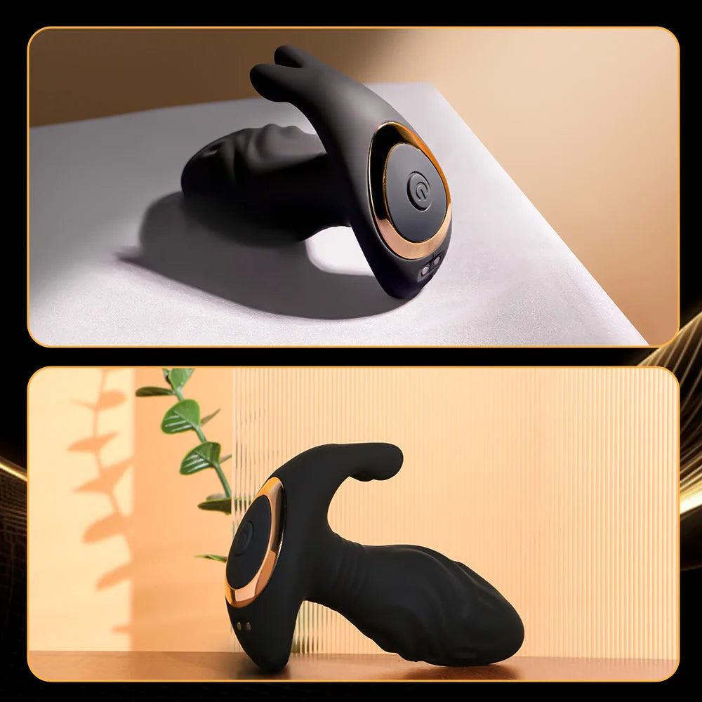 Telescopic Prostate Vibrator — Thrusting Wireless Remote