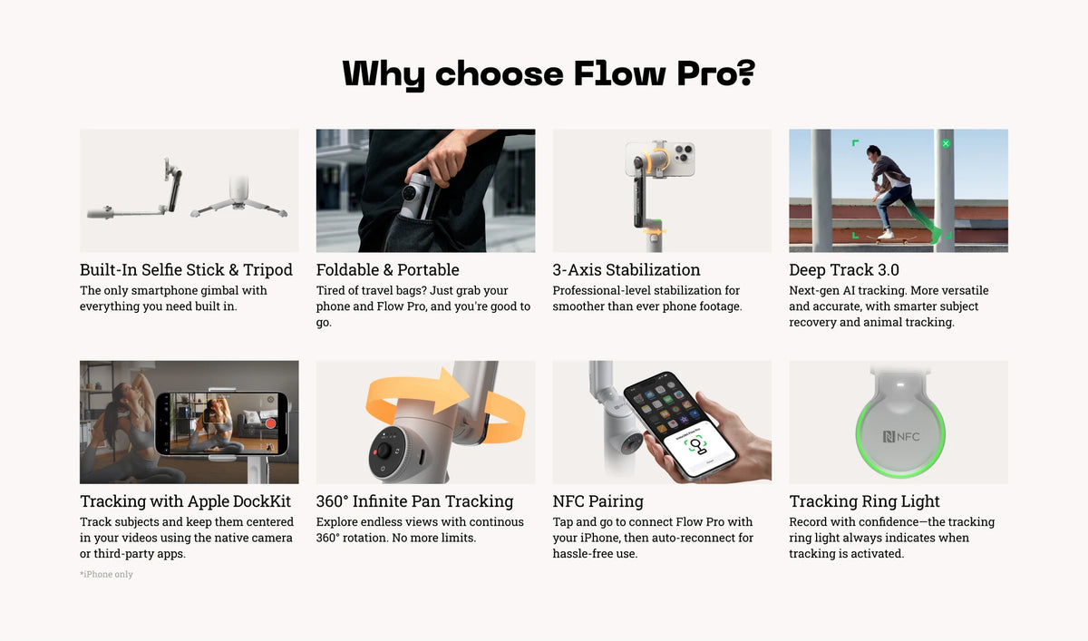 AI-Powered 3-Axis Handheld Gimbal Stabilizer
