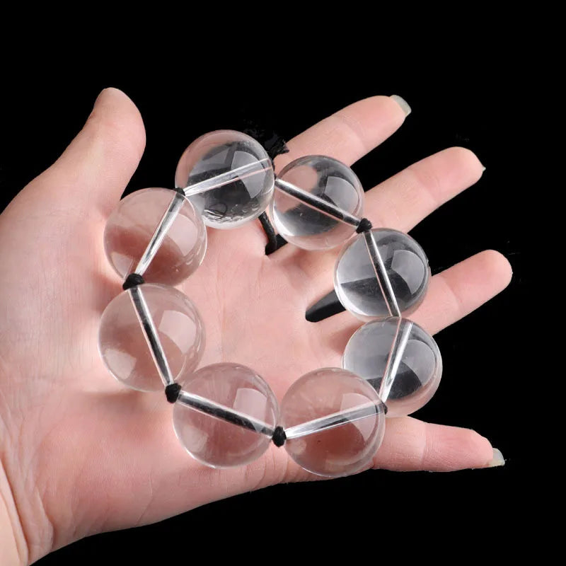 5 Sizes Glass Anal Beads Vaginal Balls Butt Plug Toy BDSM Massager Beads Inserted Plug Erotic Anal Bead Viabrator Accessories