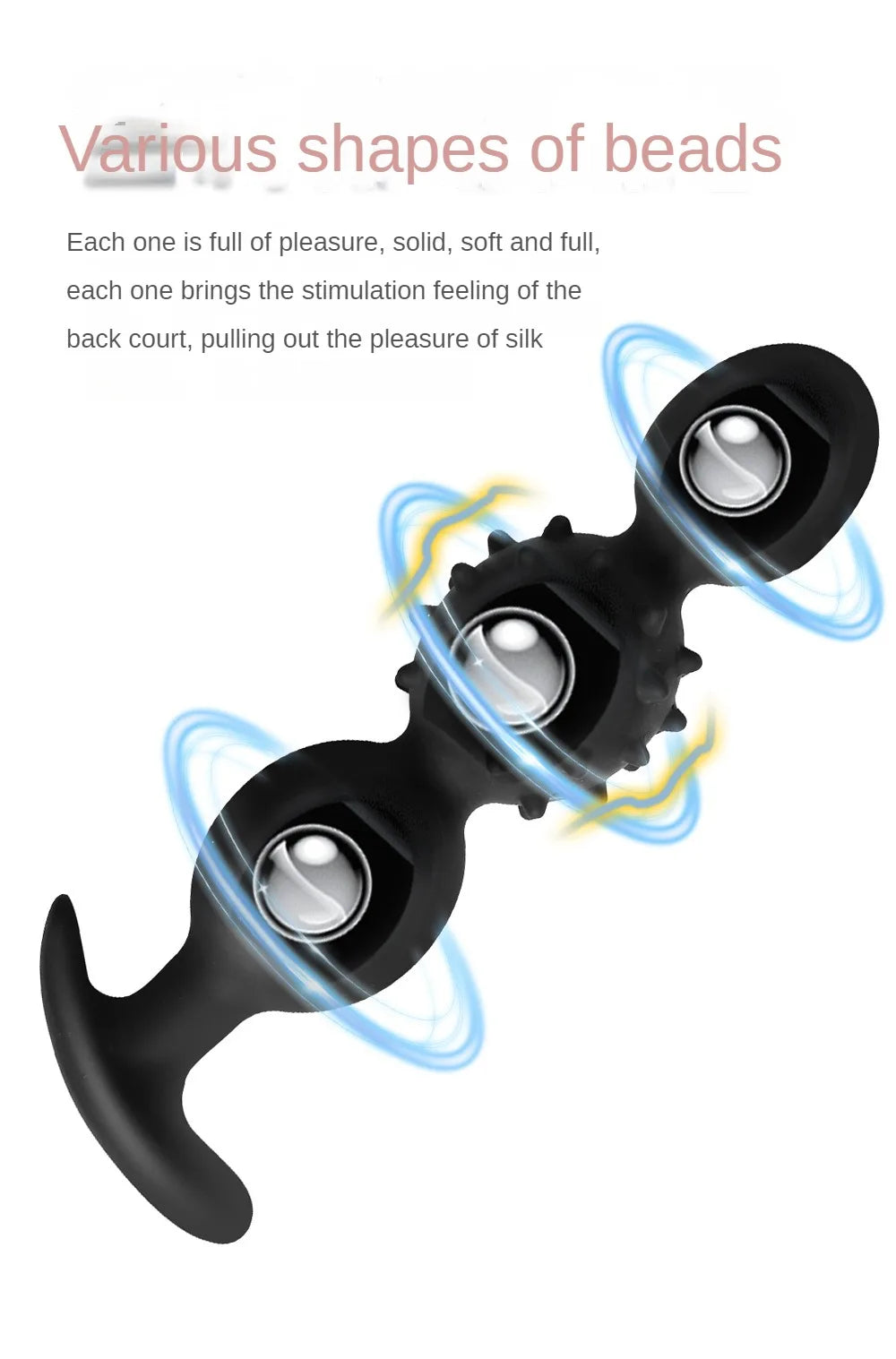 Vibrating Silicone Plug Built In Ball