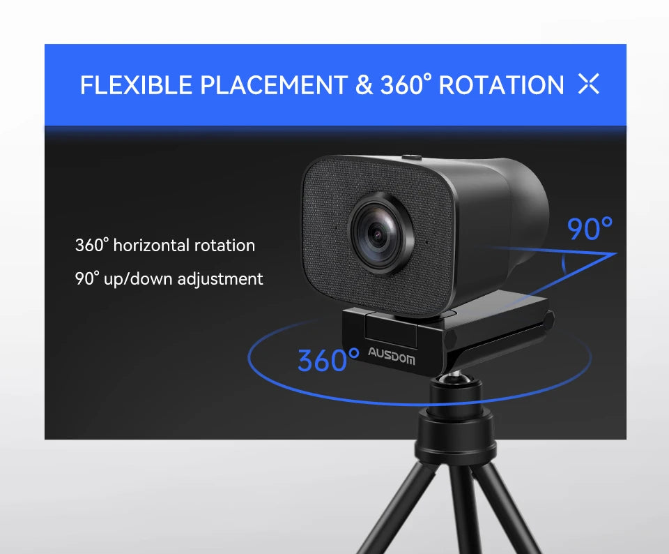 100° Lens Autofocus Webcam