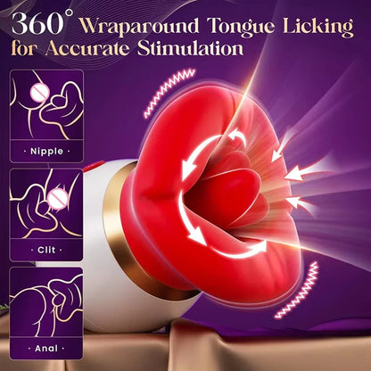 Rose Mouth-Shaped Vibrator Clitoral