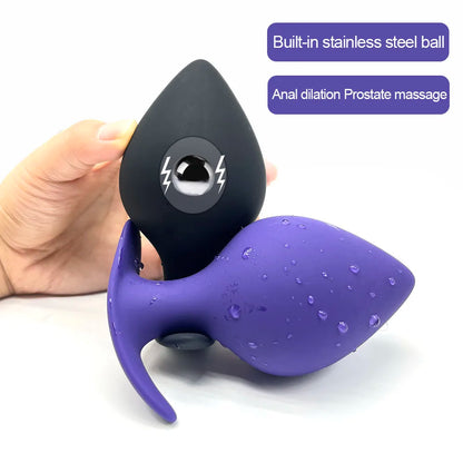 Hard Silicone Anal Training Plug — Progressive 5 Sizes