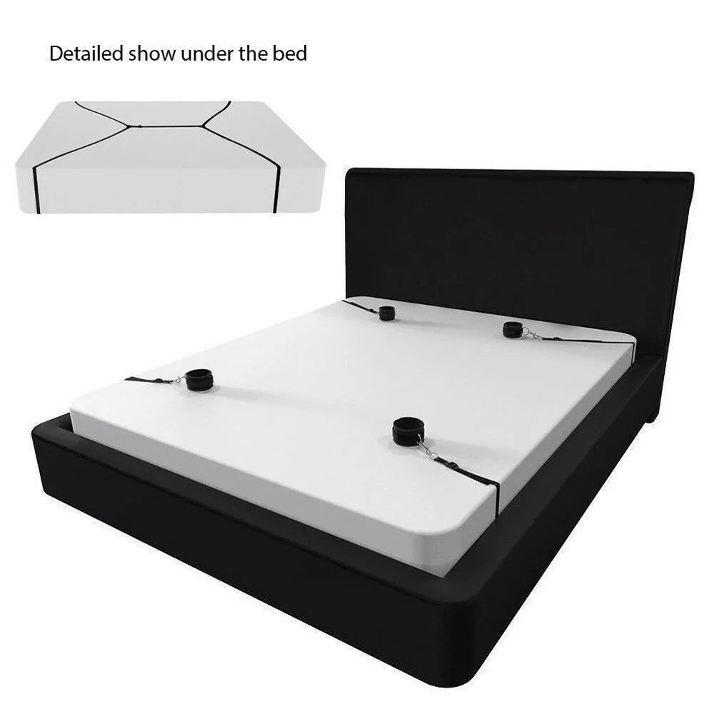 Bed Restraint Strap System with Wrist & Ankle Cuffs