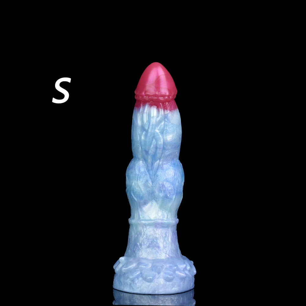 Ice Dragon Fantasy Silicone Dildo — 3 Sizes Suction Cup