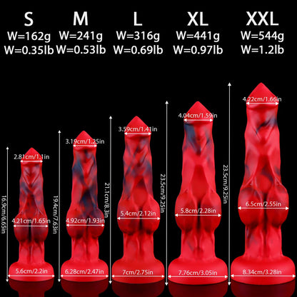 Wolf Dog Monster Fantasy Dildo — Liquid Silicone 4 Sizes
