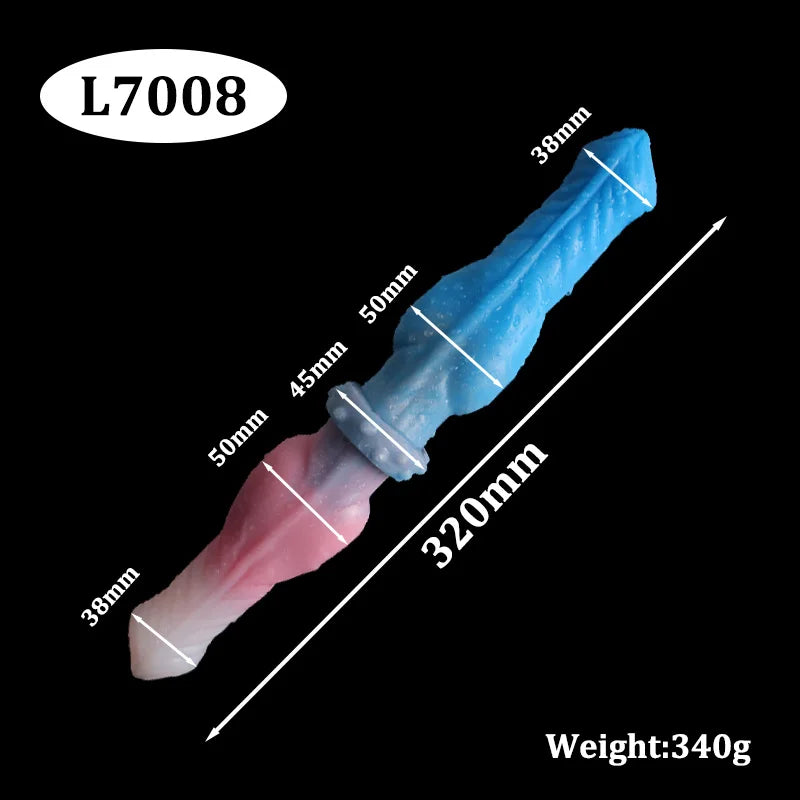 40cm Dual Horse Dog Knot Double Dildo — 3 Colours