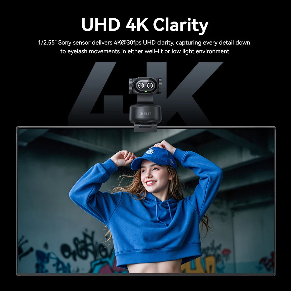 4K AI PTZ Mics & Privacy Mode Cam