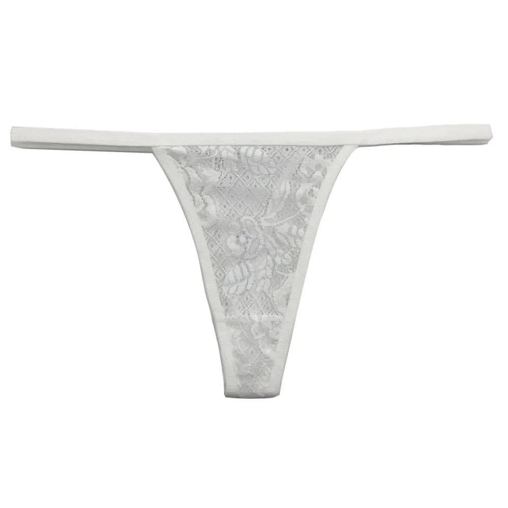 5 Pcs/lot Low Waist Lace Panties Sexy Underwear M-XL Transparent Underpants Lace Comfortable Thongs Ladies Lingerie