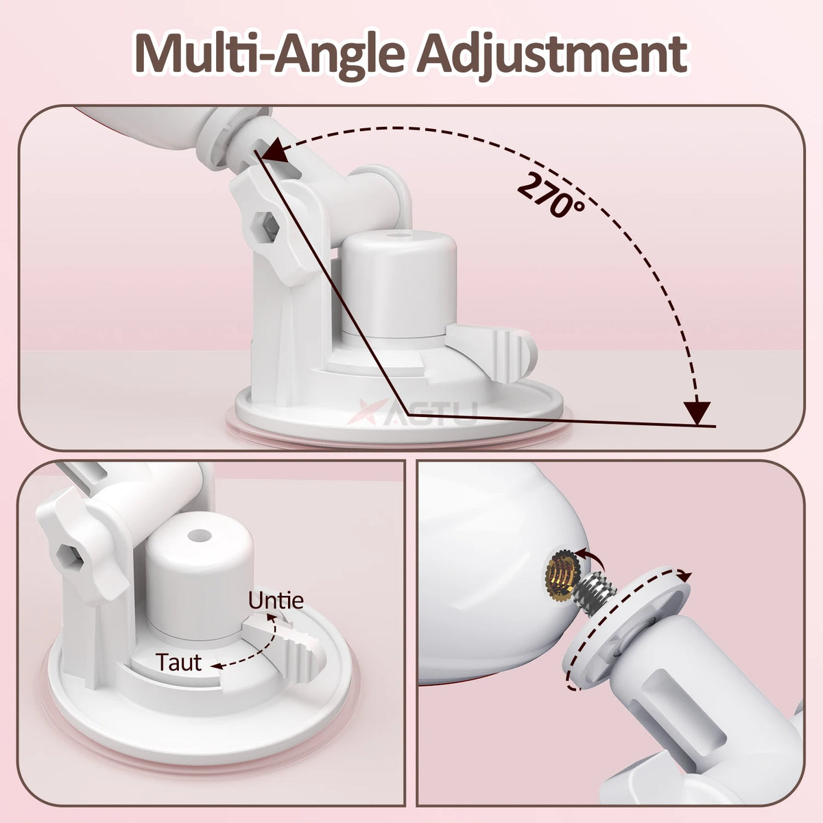 Thrusting Dildo Vibrator with Bracket Stand