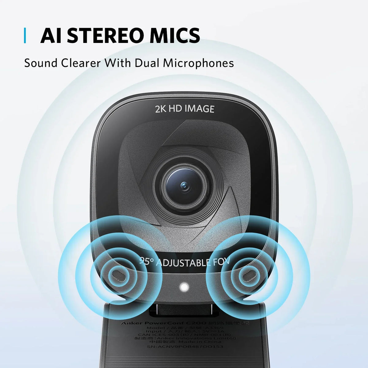 Auto Focus USB Camera Stereo Mics