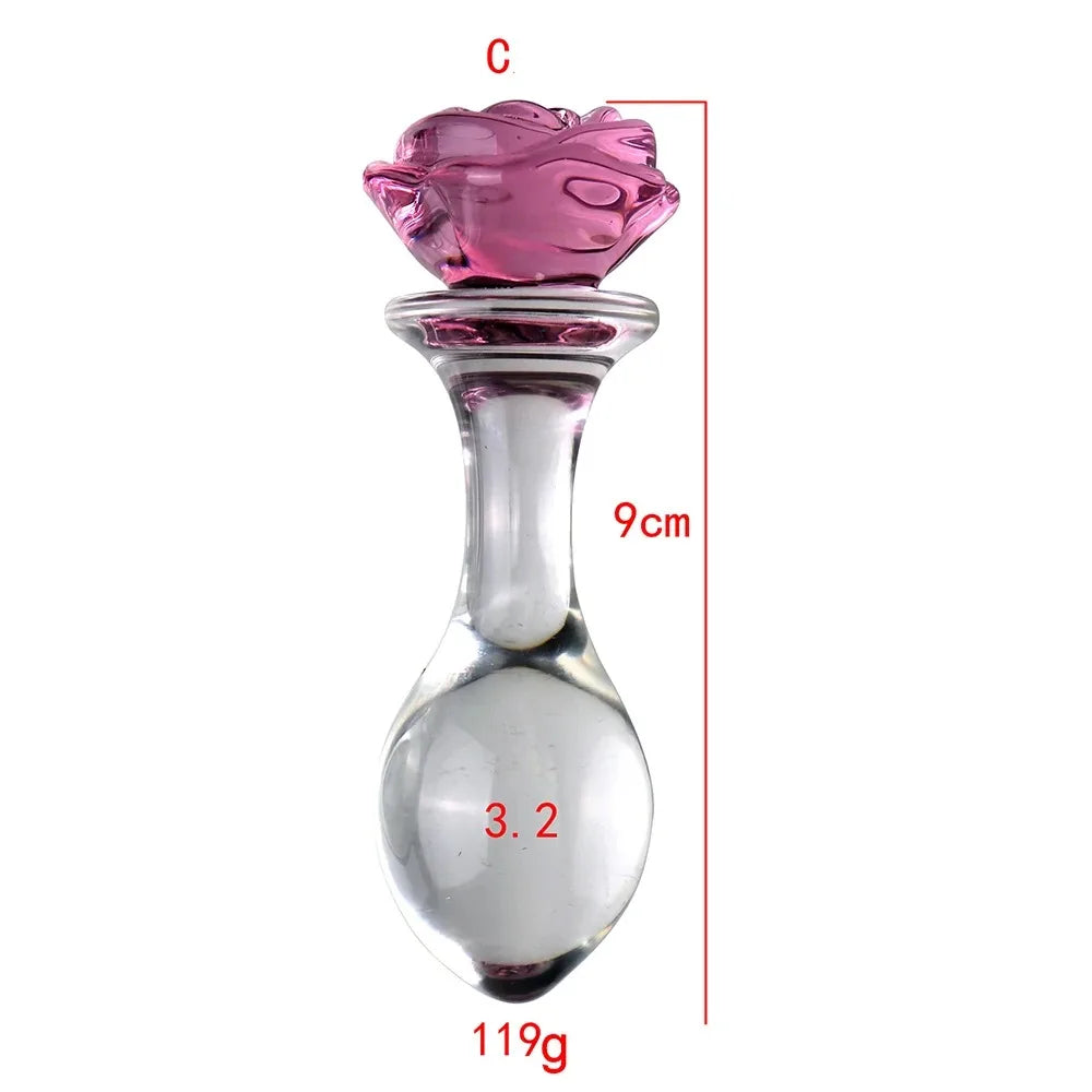 Rose Flower Luxury Glass plus Set