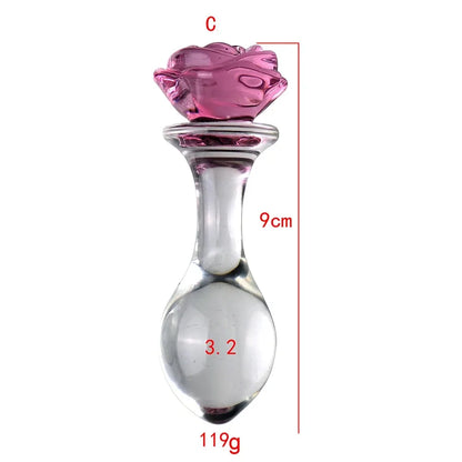 Rose Flower Luxury Glass plus Set