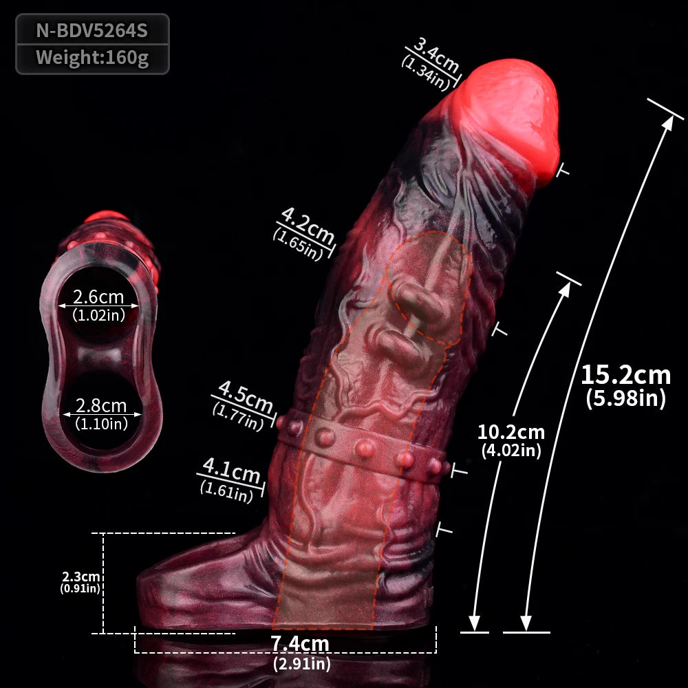 Vibrating Silicone Sleeve Extender – Multi-Mode