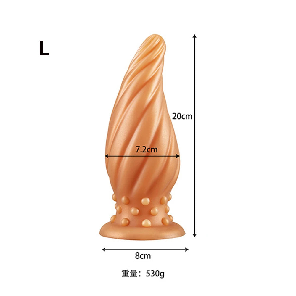Luminous Glow Silicone Anal Plug — 5 Sizes Body Safe