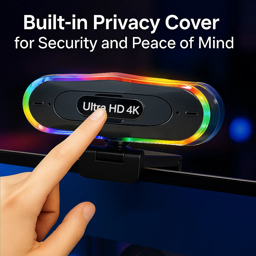 4k LED Light Autofocus Webcam