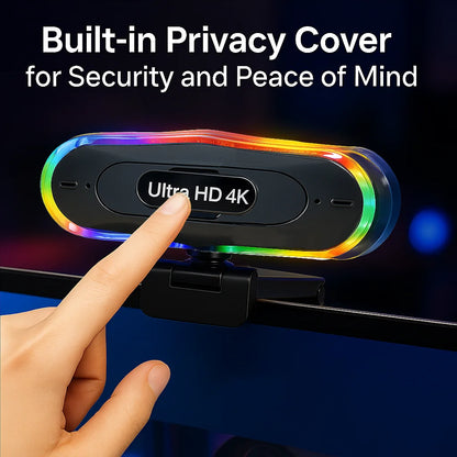 4k LED Light Autofocus Webcam