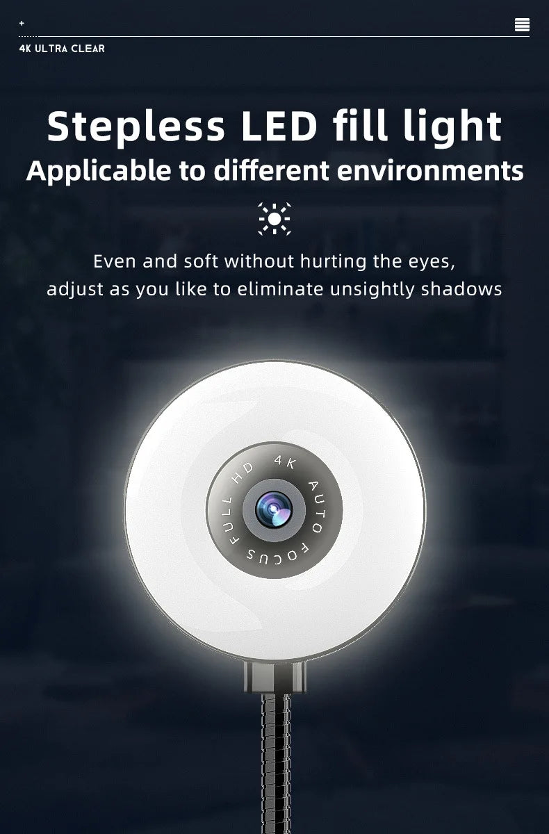 3-in-1 4K Webcam with Mic