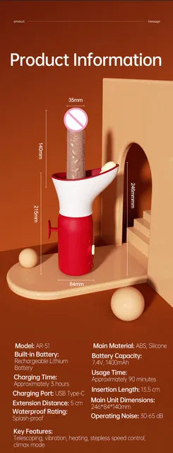 3-in-1 Heating Thrusting Sex Machine