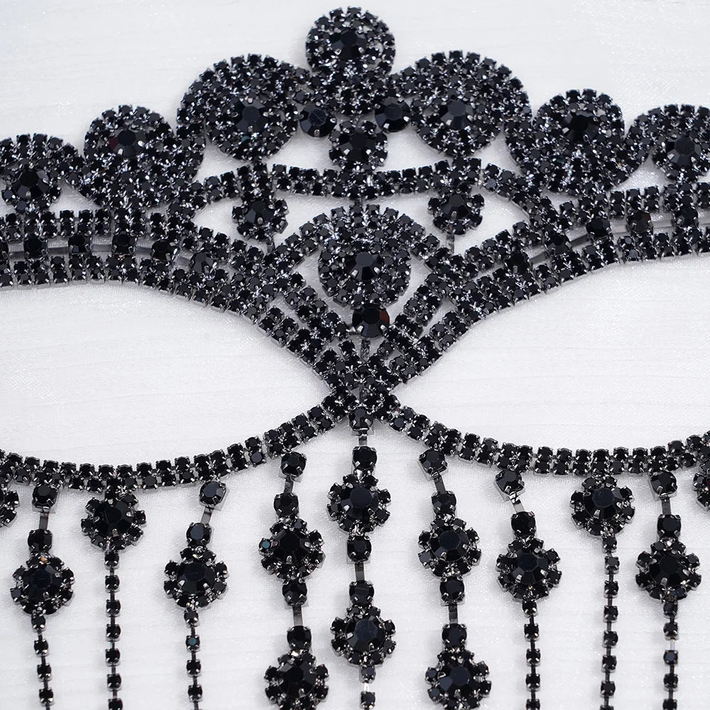 Crystal Tassel Masquerade Headwear Chain