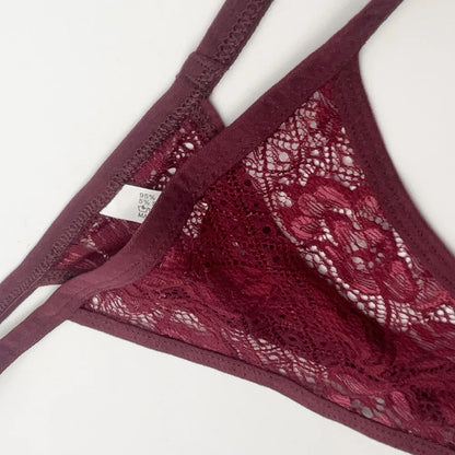 5 Pcs/lot Low Waist Lace Panties Sexy Underwear M-XL Transparent Underpants Lace Comfortable Thongs Ladies Lingerie