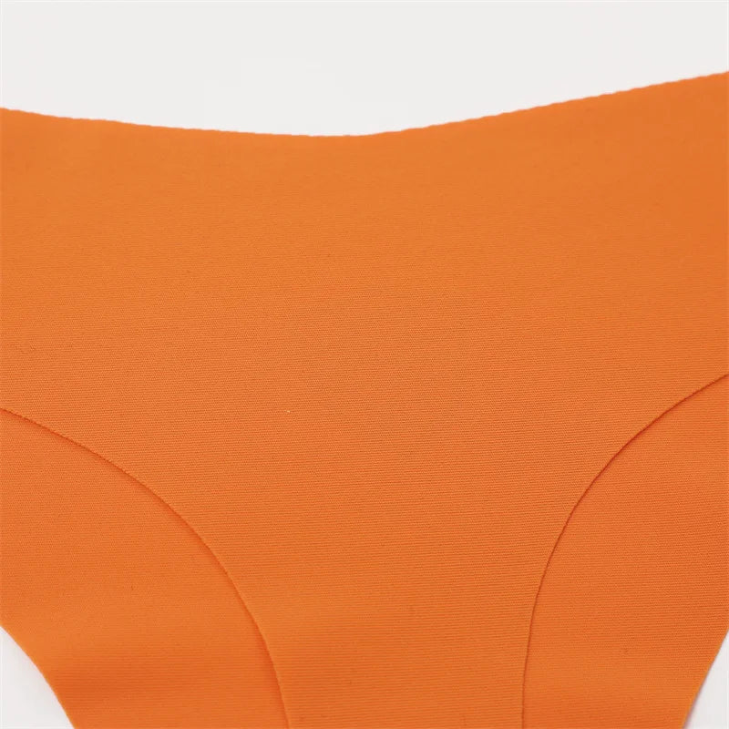 Solid Color Comfortable Ice Silk Panties