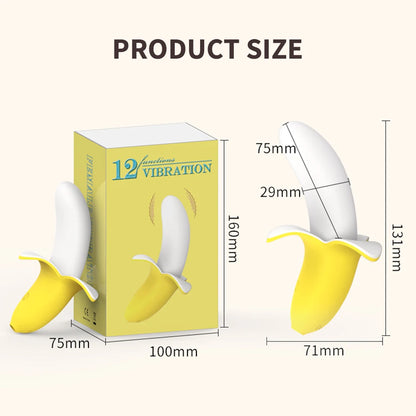 Banana Silicone Vibrator — 12-Frequency G-Spot and Anal