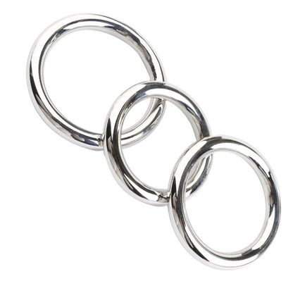 3Sizes Stainless Steel Metal Men'S Cock Ring Adult Sex Scrotum Binding Ejaculation Delay Device Glans Erection Sperm Locking Rin