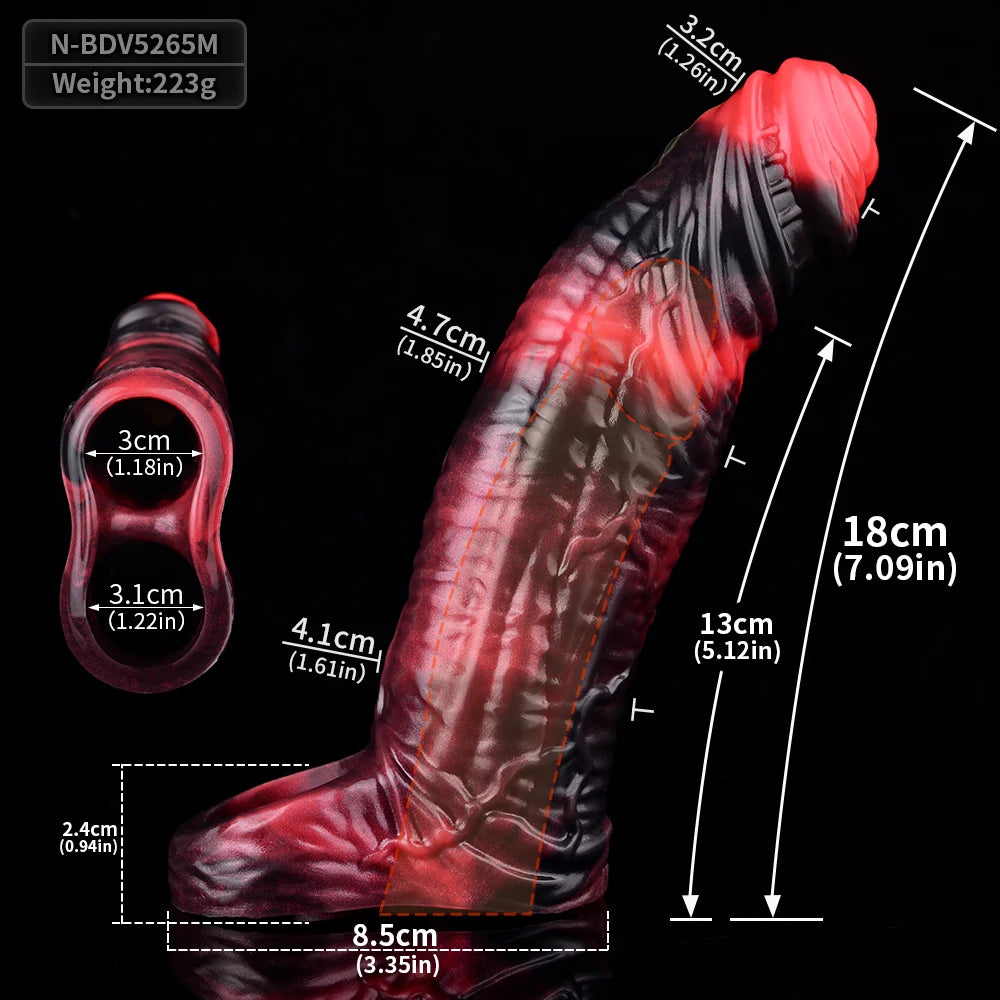 Vibrating Silicone Sleeve Extender – Multi-Mode