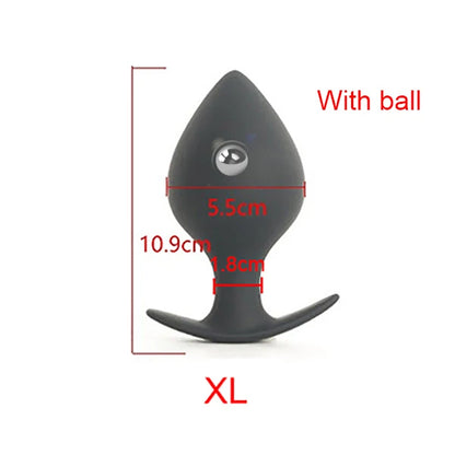 Hard Silicone Anal Training Plug — Progressive 5 Sizes