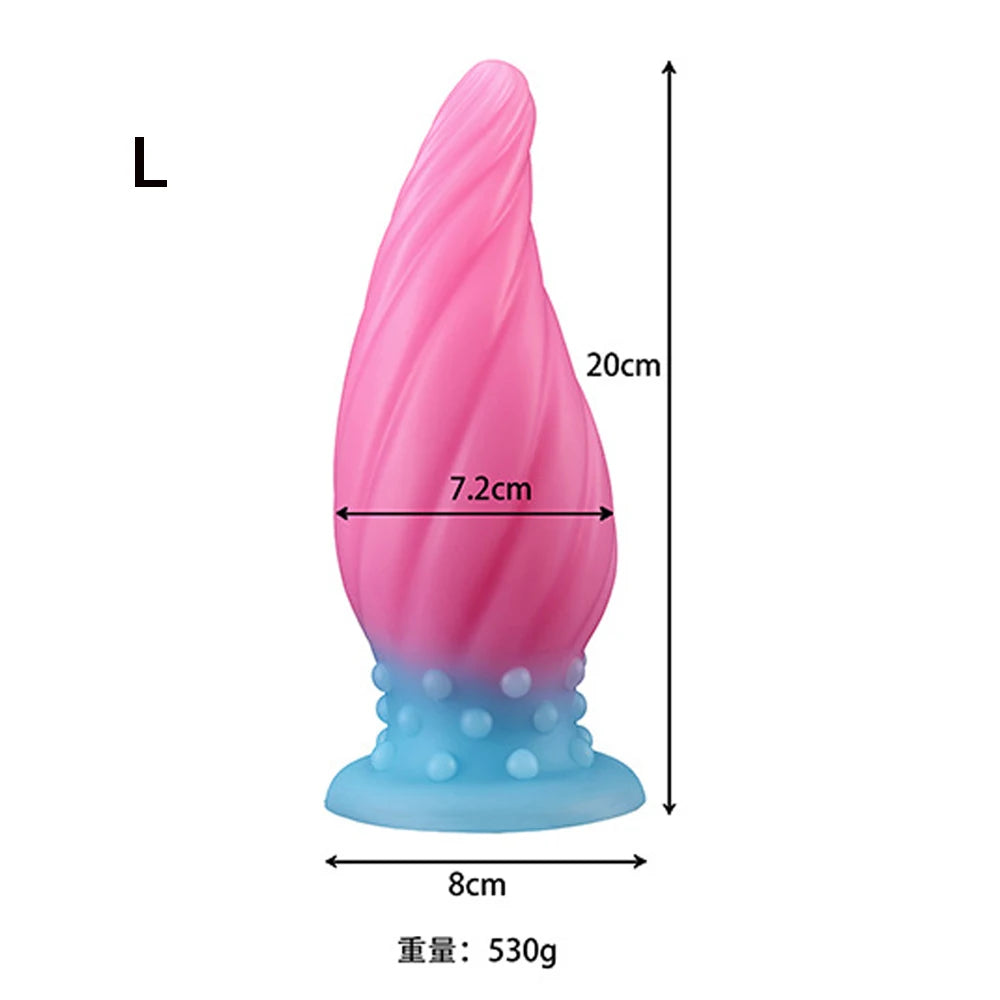 Luminous Glow Silicone Anal Plug — 5 Sizes Body Safe