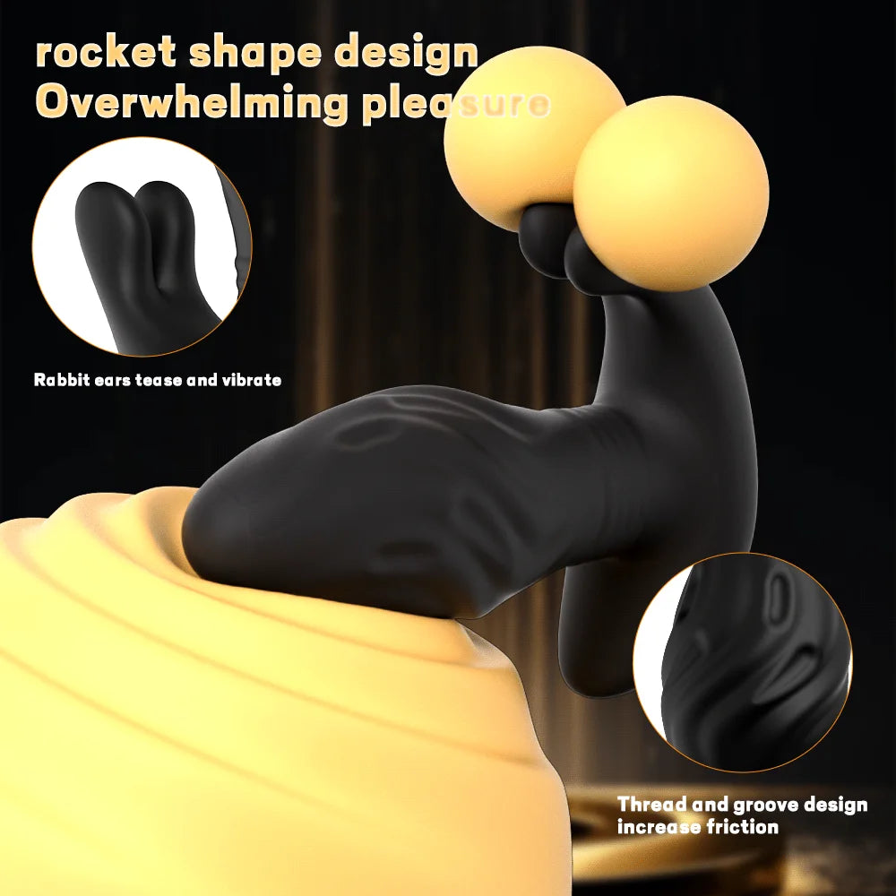 Telescopic Prostate Vibrator — Thrusting Wireless Remote
