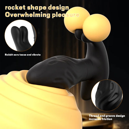 Telescopic Prostate Vibrator — Thrusting Wireless Remote