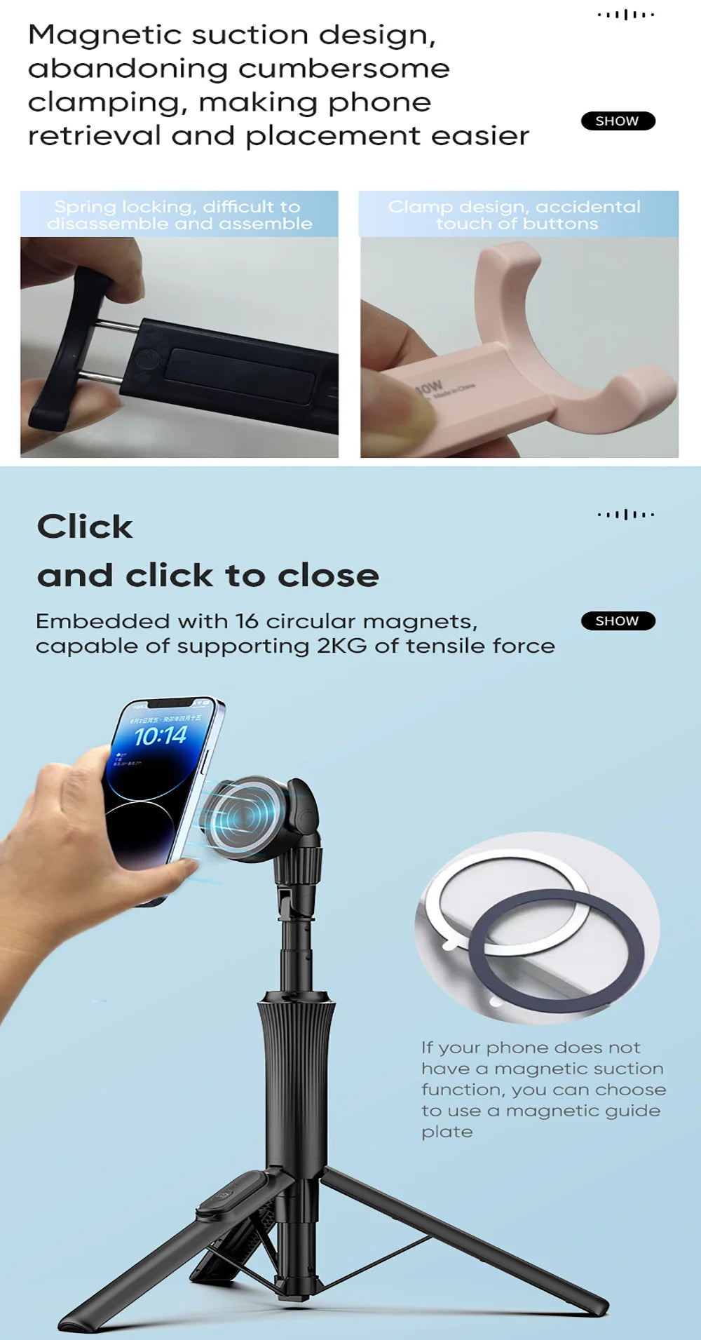 Bluetooth Remote Selfie Stick