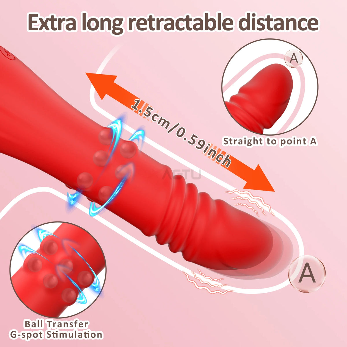 Remote Control Thrusting Dildo Vibrator