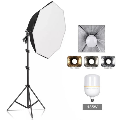 Studio Lighting with Global Plug Adapters