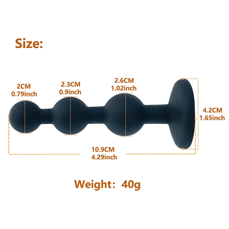 3-Ball Silicone Anal Trainer — Beginner 5 Colours