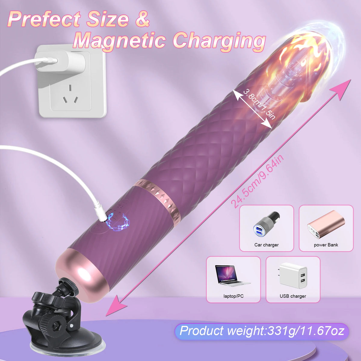 App-Controlled Thrusting Dildo Vibrator