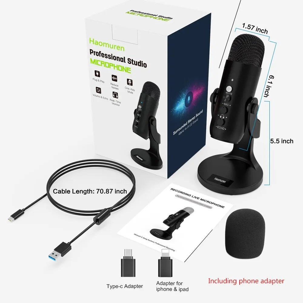 USB Studio Mic with Gain