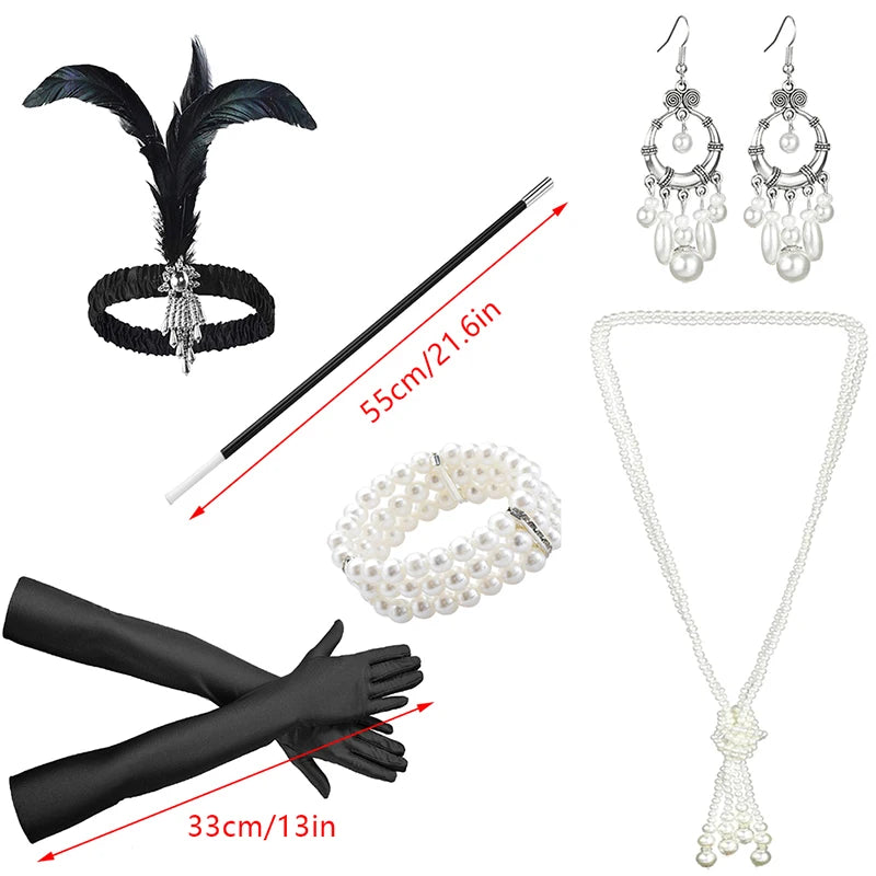 1920s Flapper Cosplay Accessory Set