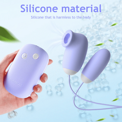 Magical Sucking Vibrating Egg Massager 24 Mode Clitoral Nipple Sucker Stimulator Clit G Spot Private Vibrator Sex Toys for Women