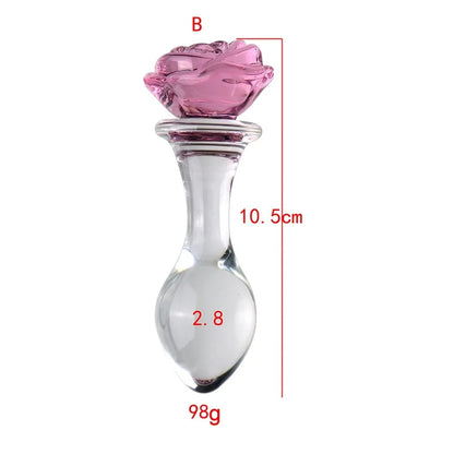 Rose Flower Luxury Glass plus Set