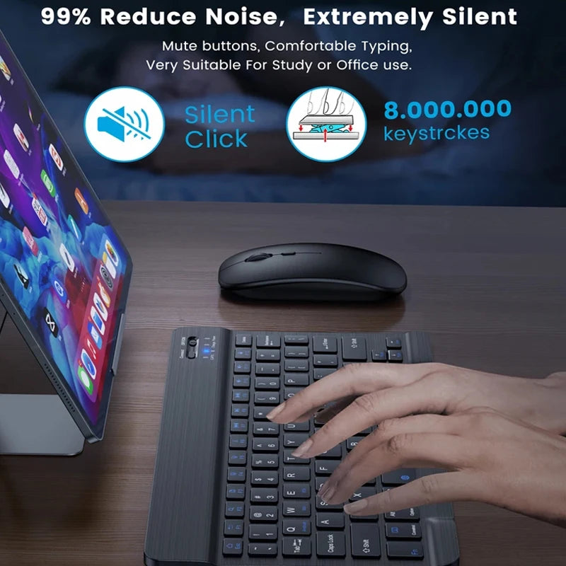 Silent Typing Keyboard Mouse Combo