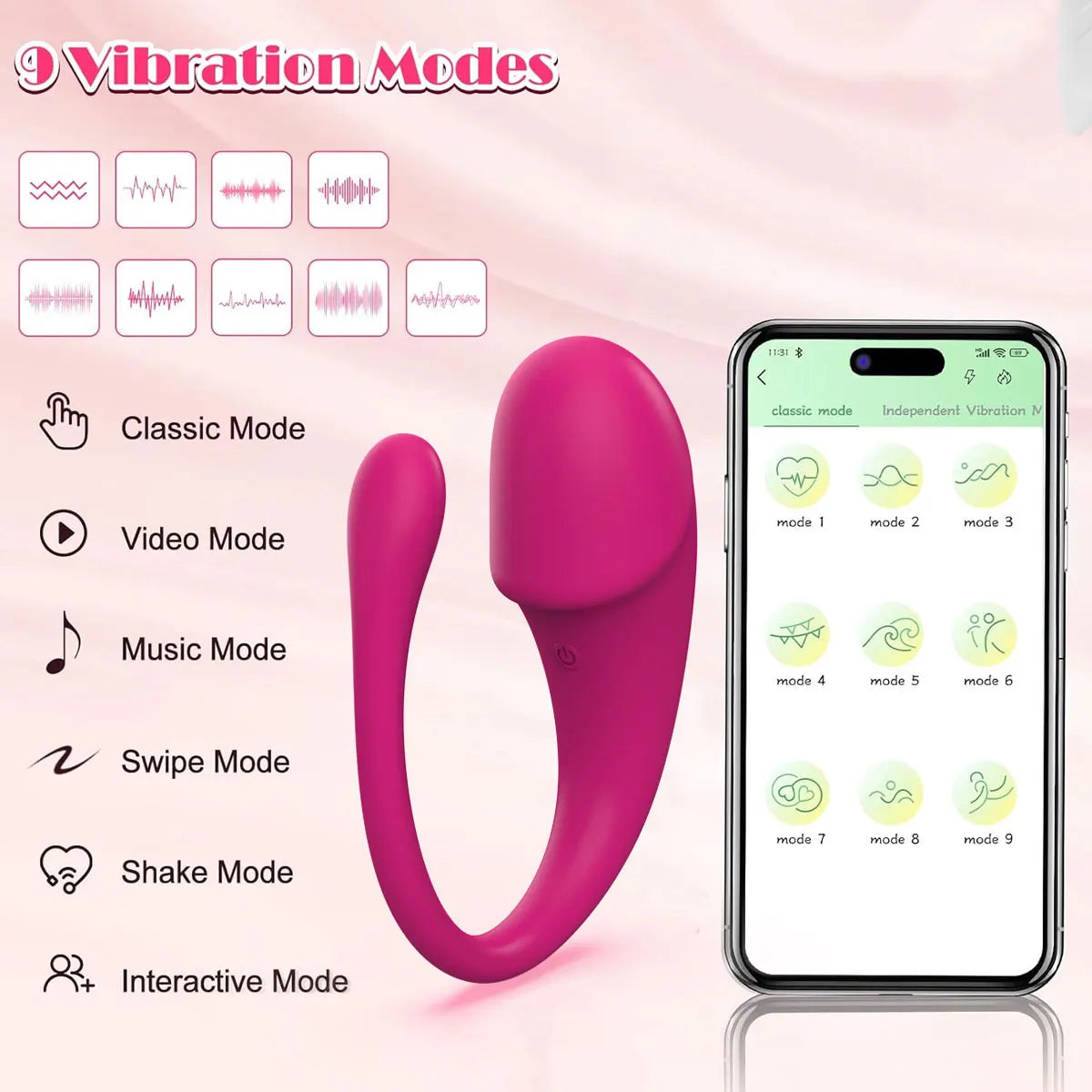 2-in-1 Dual G-Spot Clitoral Stimulator — 10 Modes 4 Colours