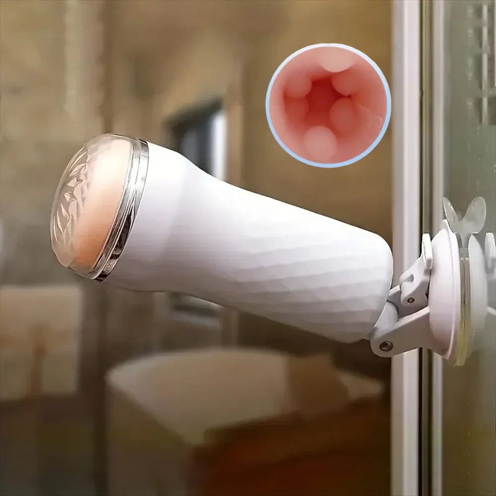 Dual-Channel Realistic Rubber Stroker Cup