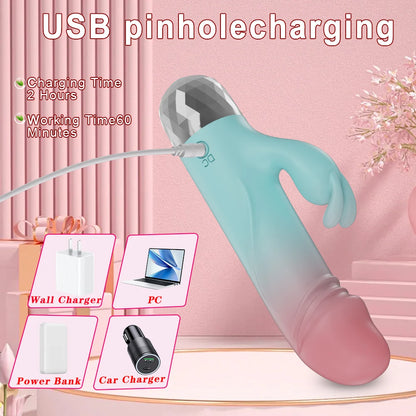 G-Spot Clitoral Rabbit Vibrator — Dual Stimulation Silicone