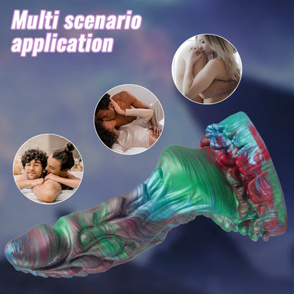 Silicone Suction Cup Massager Dildo — 3 Sizes