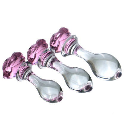 Rose Flower Luxury Glass plus Set